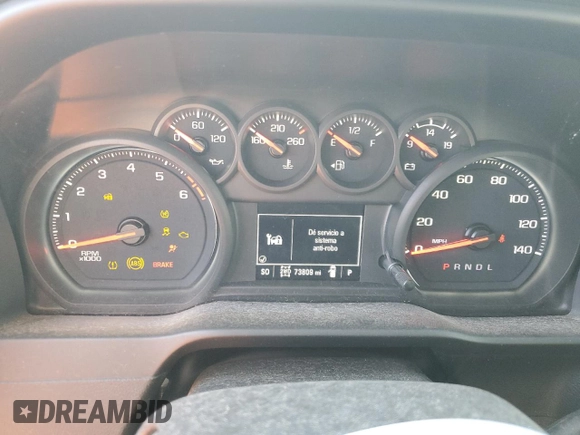 2021 Chevrolet Silverado 1500 Work Truck with VIN 1GCUYAEF9MZ391177, listed as a Copart auction lot 41757265 with 73,809 mi miles and Clean Title. Bid and sale history available at DreamBid. Image 9.