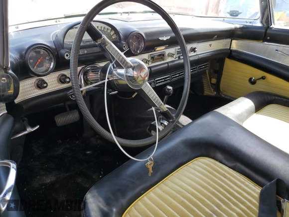 1955 Ford Thunderbird with VIN P5FH253117, listed as a Copart auction lot 79018504 with 80,425 mi miles and Salvage Title. Bid and sale history available at DreamBid. Image 8.