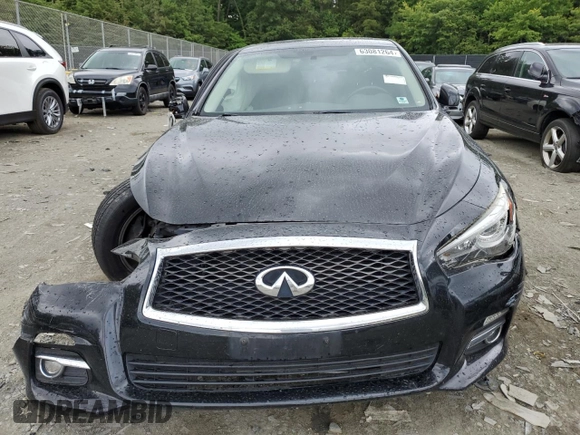 2017 Infiniti Q50 2.0t with VIN JN1CV7AP5HM642787, listed as a Copart auction lot 63081264 with 170,128 mi miles and Salvage Title. Bid and sale history available at carsss.com. Image 5.