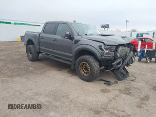 2019 Ford F-150 Raptor with VIN 1FTFW1RG9KFB45830, listed as a IAAI auction lot 41602022 with 136,401 mi miles. Bid and sale history available at carsss.com. Image 1.