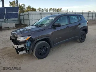 2018 Jeep Compass Sport with VIN 3C4NJDAB1JT344404, listed as a Copart auction lot 88775105 with 52,396 mi miles and Salvage Title. Bid and sale history available at carsss.com. Image 1.