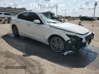 2017 Infiniti Q50 Premium with VIN JN1EV7AR8HM834862, listed as a Copart auction lot 62843284 with 65,169 mi miles and Non Repairable. Bid and sale history available at carsss.com. Image 4.
