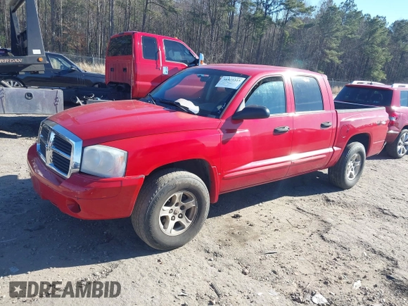 2005 Dodge Dakota SLT with VIN 1D7HW48N65S202948, listed as a IAAI auction lot 38573315 with 351,854 mi miles and . Bid and sale history available at DreamBid. Image 2.