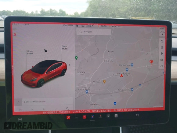 2018 Tesla Model 3 Long Range Battery z VIN 5YJ3E1EA9JF025942, wystawiony jako IAAI lot #42122703 z przebiegiem 84 453 mil mil oraz . Historia ofert i sprzedaży dostępna na DreamBid. Obrazek 18.