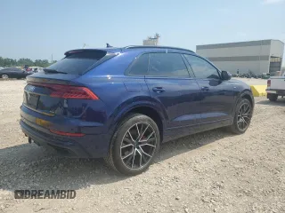 2020 Audi Q8 Premium Plus with VIN WA1EVAF11LD025333, listed as a Copart auction lot 65664624 with 58,913 mi miles and Salvage Title. Bid and sale history available at carsss.com. Image 3.