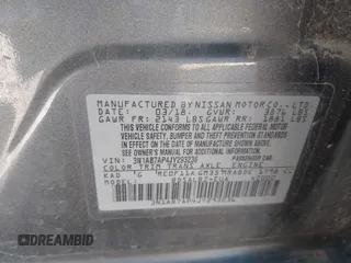 2018 Nissan Sentra S z VIN 3N1AB7AP4JY293236, wystawiony jako IAAI lot #41546252 z przebiegiem 110 527 mil mil oraz . Historia ofert i sprzedaży dostępna na DreamBid. Obrazek 9.