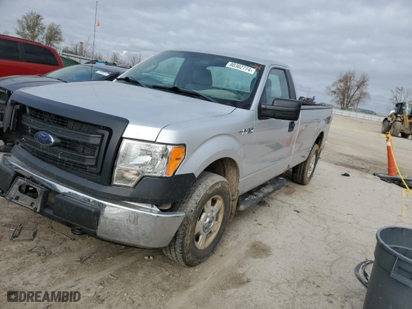 2013 Ford F-150 XL with VIN 1FTNF1EF4DKF95257, listed as a Copart auction lot 80302774 with 87,929 mi miles and Salvage Title. Bid and sale history available at carsss.com. Image 1.