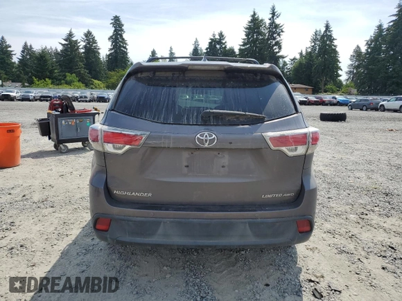 2015 Toyota Highlander Limited с VIN 5TDDKRFH9FS115196, выставлен на аукционе Copart как лот 61148135 с пробегом 115 623 миль миль и Списание • Salvage title. История ставок и продаж доступна на DreamBid. Изображение 6.
