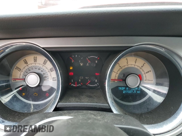 2010 Ford Mustang V6 with VIN 1ZVBP8AN3A5144656, listed as a Copart auction lot 49659225 with 217,327 mi miles and Salvage Title. Bid and sale history available at DreamBid. Image 9.