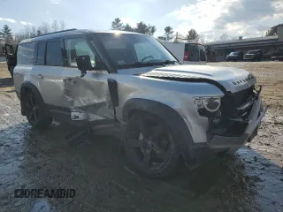 2023 Land Rover Defender with VIN SALEJFEUXP2229892, listed as a Copart auction lot 42646235 with Not provided miles and Salvage title. Bid and sale history available at DreamBid. Image 4.