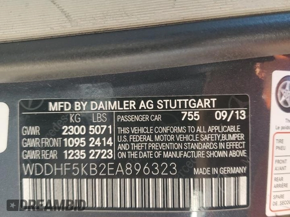 2014 Mercedes-Benz E 350 Sport z VIN WDDHF5KB2EA896323, wystawiony jako Copart lot #56703085 z przebiegiem 125 173 mil mil oraz Szkoda całkowita • Salvage title. Historia ofert i sprzedaży dostępna na DreamBid. Obrazek 12.
