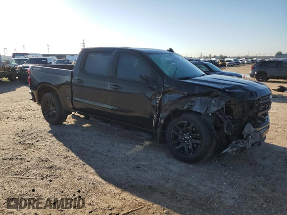 2022 Chevrolet Silverado 1500 Custom with VIN 1GCPDBEK9NZ524775, listed as a Copart auction lot 48331245 with 23,819 mi miles and Salvage Title. Bid and sale history available at carsss.com. Image 4.