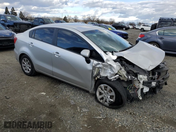 2016 Kia Rio LX with VIN KNADM4A38G6584710, listed as a Copart auction lot 45374045 with 97,932 mi miles and Salvage Title. Bid and sale history available at carsss.com. Image 4.