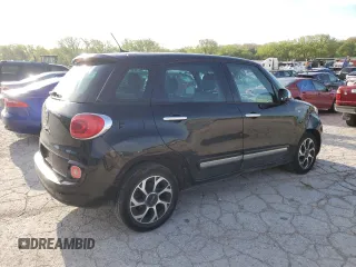 2014 FIAT 500L Lounge with VIN ZFBCFACH7EZ004054, listed as a Copart auction lot 51581774 with 116,779 mi miles and Salvage Title. Bid and sale history available at carsss.com. Image 3.