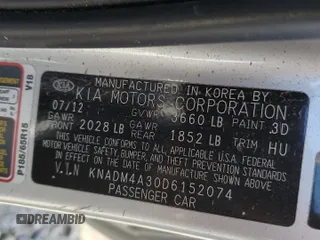 2013 Kia Rio LX with VIN KNADM4A30D6152074, listed as a Copart auction lot 50878555 with 152,559 mi miles and Salvage Title. Bid and sale history available at carsss.com. Image 14.