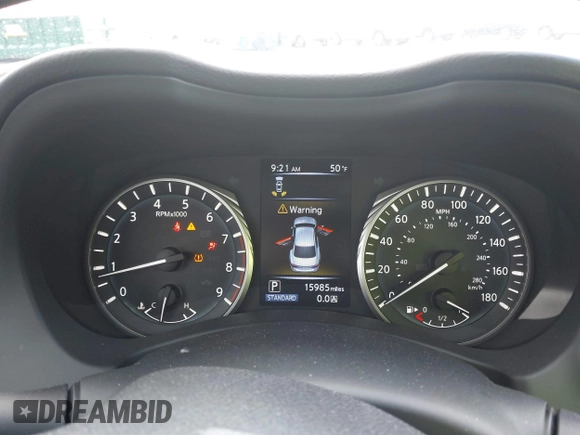2021 Infiniti Q50 Luxe with VIN JN1EV7BR9MM754818, listed as a IAAI auction lot 41687198 with 15,985 mi miles and . Bid and sale history available at DreamBid. Image 7.