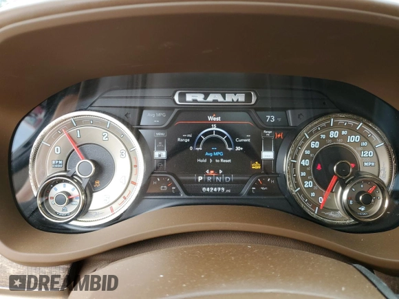 2022 Ram 2500 Longhorn with VIN 3C6UR5GL3NG182906, listed as a Copart auction lot 63725814 with 42,473 mi miles and Salvage title. Bid and sale history available at DreamBid. Image 9.