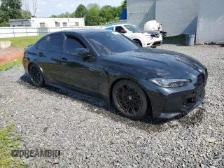 2024 BMW M3 Competition with VIN WBS33AY07RFR51488, listed as a Copart auction lot 61387385 with Not provided miles and Salvage title. Bid and sale history available at DreamBid. Image 4.