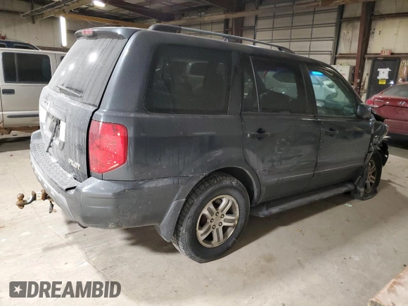 2003 Honda Pilot EX z VIN 2HKYF18723H565883, wystawiony jako Copart lot #84520794 z przebiegiem Nie podano mil oraz Szkoda całkowita • Salvage title. Historia ofert i sprzedaży dostępna na DreamBid. Obrazek 3.