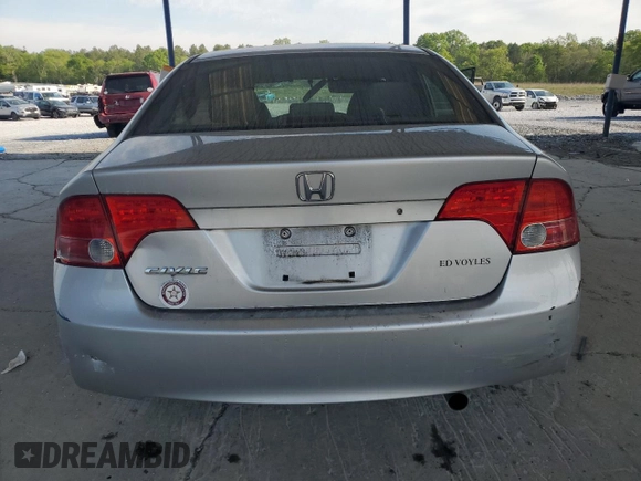 2006 Honda Civic LX with VIN 1HGFA16506L065908, listed as a Copart auction lot 51797795 with 87,456 mi miles and Salvage Title. Bid and sale history available at DreamBid. Image 6.