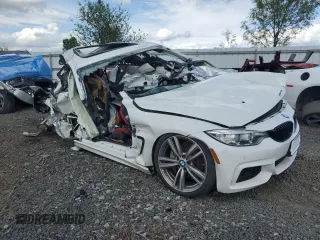 2015 BMW 4 Series 435i with VIN WBA3R1C55FF774750, listed as a Copart auction lot 54404225 with Not Provided miles and Salvage Title. Bid and sale history available at DreamBid. Image 4.