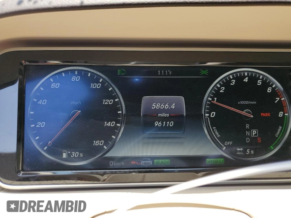 2017 Mercedes-Benz S 550e with VIN WDDUG6DB3HA291441, listed as a Copart auction lot 64854284 with 96,110 mi miles and Clean Title. Bid and sale history available at DreamBid. Image 9.