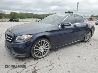 2015 Mercedes-Benz C-Class C 300 Luxury with VIN 55SWF4KB4FU017424, listed as a Copart auction lot 52134465 with 177,333 mi miles and Clean Title. Bid and sale history available at carsss.com. Image 1.