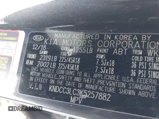 2019 Kia Niro EX with VIN KNDCC3LC3K5257882, listed as a IAAI auction lot 41550466 with 1 mi miles. Bid and sale history available at carsss.com. Image 9.