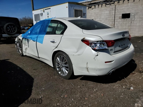 2017 Infiniti Q50 Red Sport 400 with VIN JN1FV7AR9HM870161, listed as a Copart auction lot 48852795 with 68,890 mi miles and Salvage title. Bid and sale history available at DreamBid. Image 2.