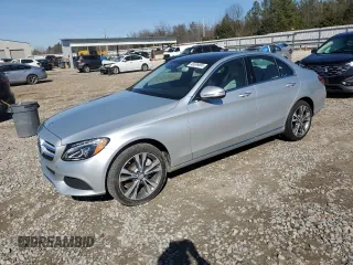 2015 Mercedes-Benz C-Class C 300 Luxury with VIN 55SWF4KB2FU001898, listed as a Copart auction lot 45596695 with 53,411 mi miles and Salvage Title. Bid and sale history available at carsss.com. Image 1.