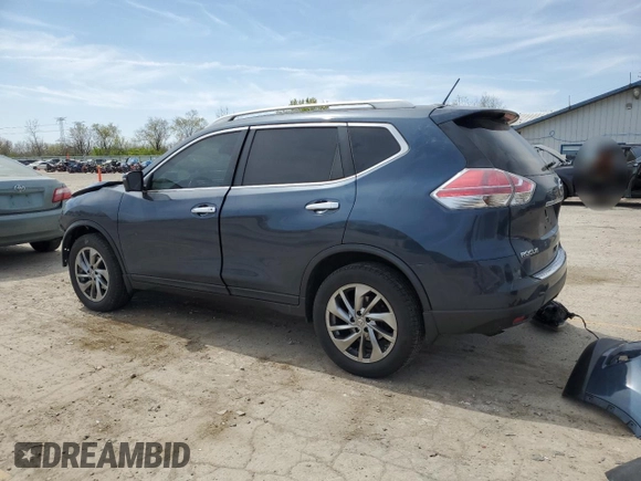 2015 Nissan Rogue SL with VIN 5N1AT2MV9FC906096, listed as a Copart auction lot 53348705 with 119,287 mi miles and Salvage Title. Bid and sale history available at DreamBid. Image 2.