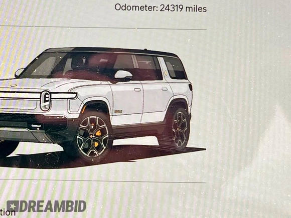 2023 Rivian R1S Launch Edition z VIN 7PDSGABL9PN010792, wystawiony jako Copart lot #56359465 z przebiegiem 24 319 mil mil oraz Szkoda całkowita • Salvage title. Historia ofert i sprzedaży dostępna na DreamBid. Obrazek 9.