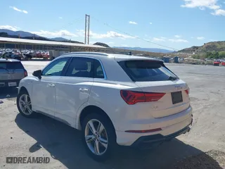 2020 Audi Q3 S line Premium with VIN WA1DECF37L1012192, listed as a IAAI auction lot 41528681 with 24,534 mi miles. Bid and sale history available at carsss.com. Image 3.