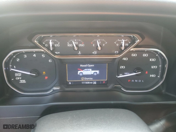 2020 GMC Sierra 1500 SLT with VIN 3GTU9DED7LG159947, listed as a Copart auction lot 51085095 with 111,508 mi miles and Clean Title. Bid and sale history available at carsss.com. Image 9.