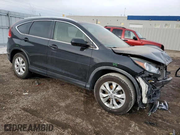 2012 Honda CR-V EX-L with VIN JHLRM4H75CC023090, listed as a Copart auction lot 50134375 with 88,753 mi miles and Salvage Title. Bid and sale history available at DreamBid. Image 4.