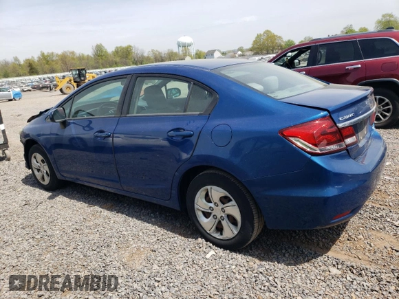 2014 Honda Civic LX with VIN 19XFB2F55EE244406, listed as a Copart auction lot 54234285 with 158,992 mi miles and Salvage Title. Bid and sale history available at carsss.com. Image 2.
