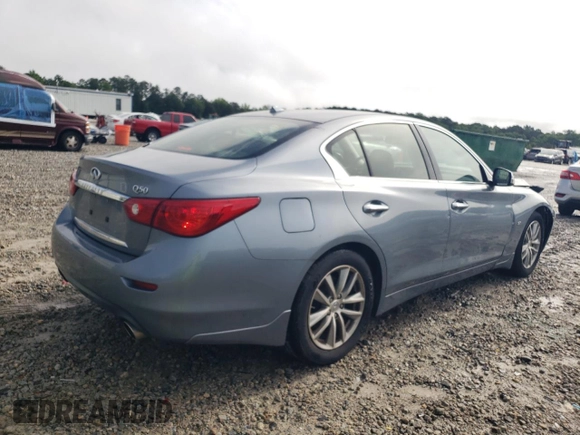2014 Infiniti Q50 Sport with VIN JN1BV7AP0EM674540, listed as a Copart auction lot 56385455 with 130,362 mi miles and Salvage title. Bid and sale history available at DreamBid. Image 3.