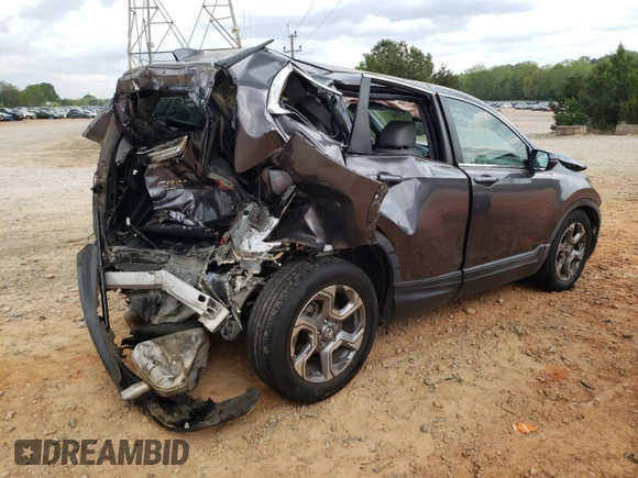 2017 Honda CR-V EX-L with VIN 7FARW1H87HE004506, listed as a Copart auction lot 52672355 with 43,519 mi miles and Salvage Title. Bid and sale history available at DreamBid. Image 3.