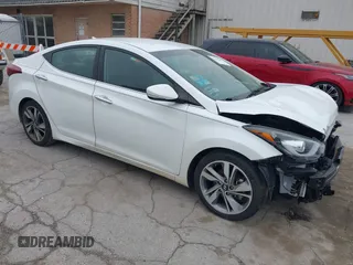 2015 Hyundai Elantra SE z VIN 5NPDH4AEXFH601861, wystawiony jako IAAI lot #41965695 z przebiegiem 100 639 mil mil oraz . Historia ofert i sprzedaży dostępna na DreamBid. Obrazek 1.