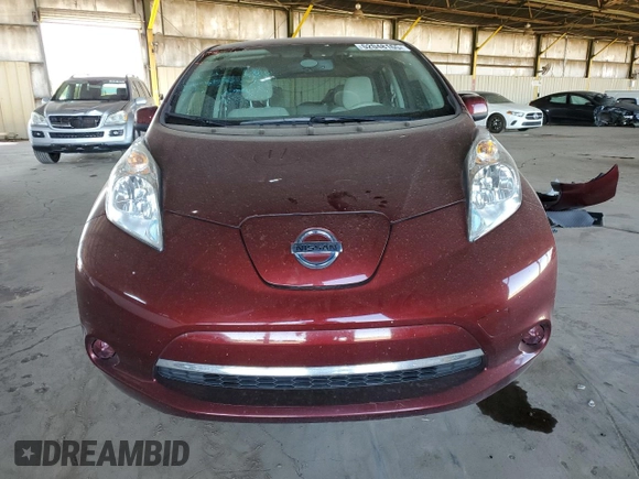2016 Nissan LEAF S with VIN 1N4BZ0CP1GC311538, listed as a Copart auction lot 52048165 with 75,060 mi miles and Salvage Title. Bid and sale history available at carsss.com. Image 5.