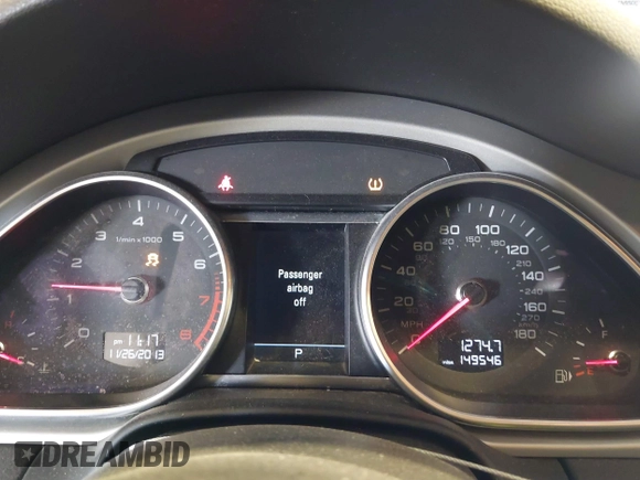 2015 Audi Q7 3.0T S line Prestige with VIN WA1DGAFE1FD014555, listed as a IAAI auction lot 41176881 with 149,546 mi miles. Bid and sale history available at carsss.com. Image 7.