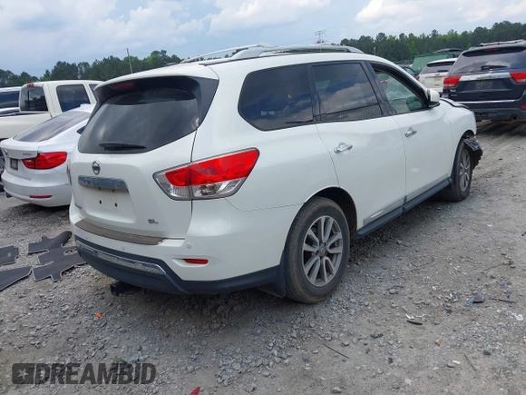 2014 Nissan Pathfinder Platinum with VIN 5N1AR2MN4EC731012, listed as a IAAI auction lot 42220965 with 170,000 mi miles and . Bid and sale history available at DreamBid. Image 4.