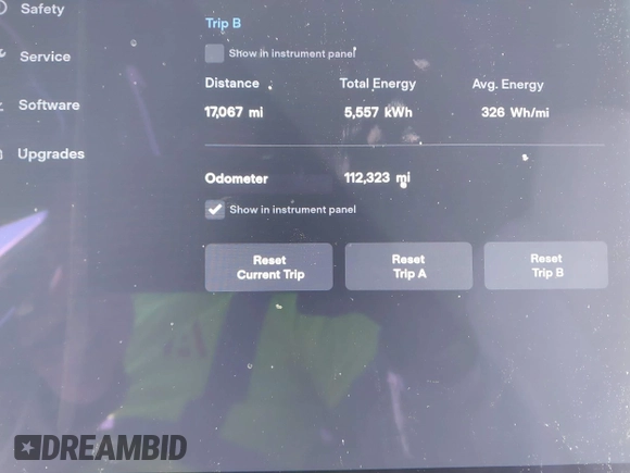 2017 Tesla Model S 100D with VIN 5YJSA1E22HF210635, listed as a IAAI auction lot 41854125 with 112,323 mi miles. Bid and sale history available at carsss.com. Image 7.