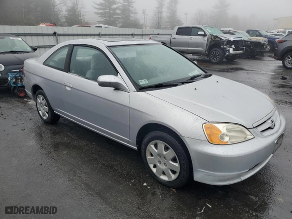 2001 Honda Civic EX with VIN 1HGEM21921L117826, listed as a Copart auction lot 43539745 with 146,427 mi miles and Clean Title. Bid and sale history available at carsss.com. Image 4.