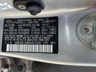 2009 Hyundai Tucson GLS with VIN KM8JM12B89U975392, listed as a Copart auction lot 55508145 with 113,176 mi miles and Clean Title. Bid and sale history available at carsss.com. Image 10.