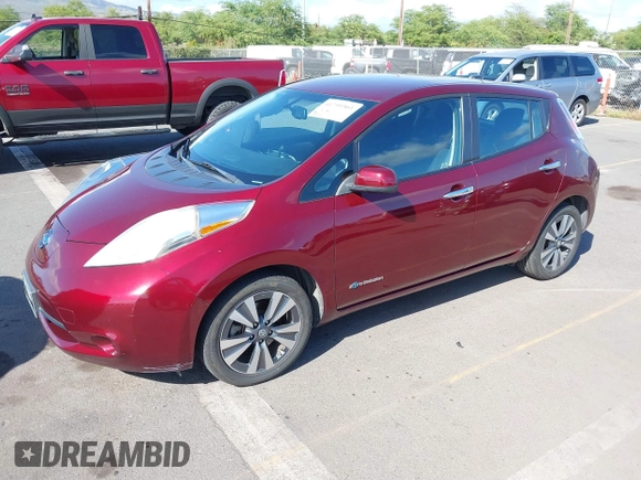 2016 Nissan LEAF SL with VIN 1N4BZ0CP6GC312099, listed as a IAAI auction lot 41799303 with 81,827 mi miles. Bid and sale history available at carsss.com. Image 2.