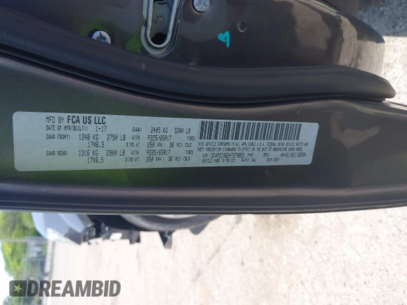 2017 Dodge Journey SE with VIN 3C4PDCAB2HT579852, listed as a IAAI auction lot 42008261 with 112,234 mi miles and . Bid and sale history available at DreamBid. Image 9.