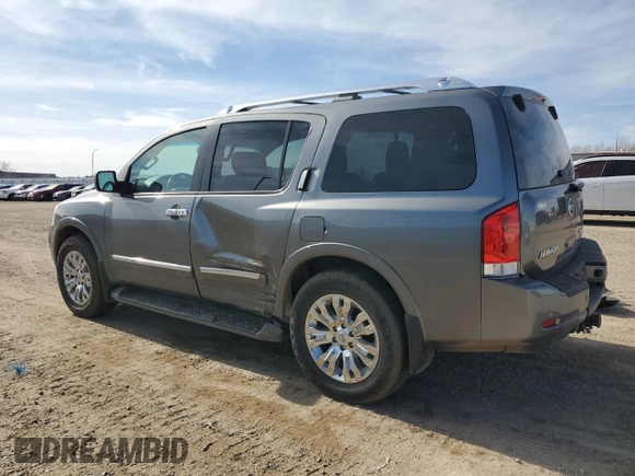 2015 Nissan Armada Platinum z VIN 5N1BA0NE4FN609366, wystawiony jako Copart lot #48256155 z przebiegiem 125 468 mil mil oraz Szkoda całkowita • Salvage title. Historia ofert i sprzedaży dostępna na DreamBid. Obrazek 2.