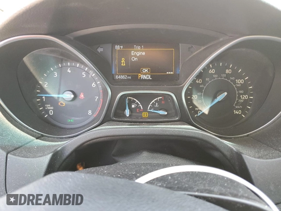 2017 Ford Focus SE with VIN 1FADP3F20HL313685, listed as a Copart auction lot 52607865 with 64,862 mi miles and Salvage Title. Bid and sale history available at DreamBid. Image 9.