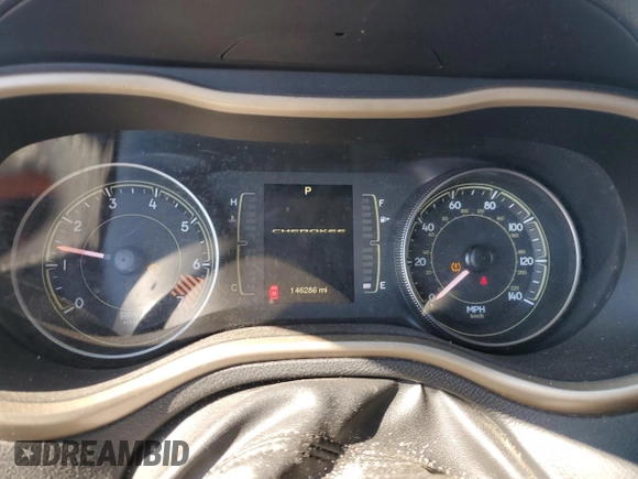 2014 Jeep Cherokee Latitude with VIN 1C4PJLCB2EW171914, listed as a Copart auction lot 41882175 with 146,286 mi miles and Salvage Title. Bid and sale history available at DreamBid. Image 9.